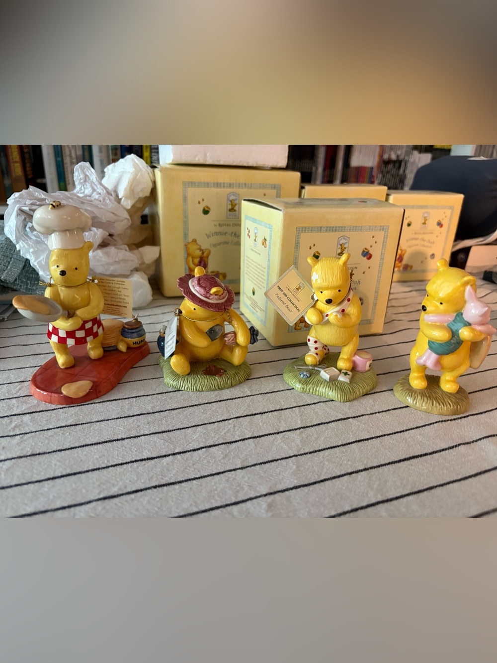 Royal Doulton Winnie the Pooh - 4 x retired figurines w/boxes